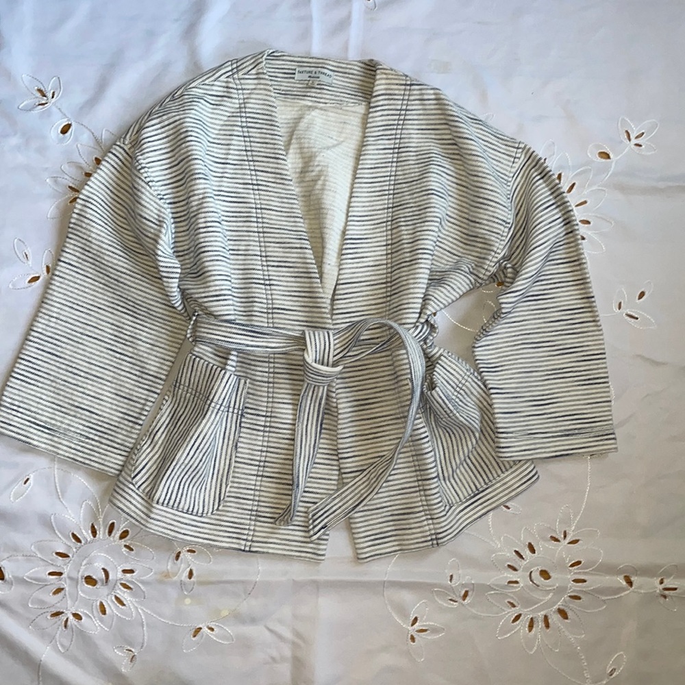Madewell/Texture and Thread belted cotton blend Jacket